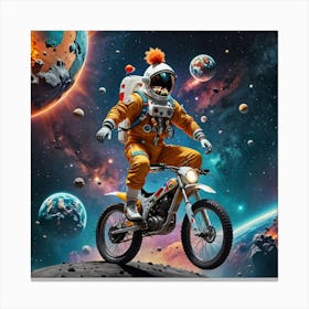 Space Biker Canvas Print