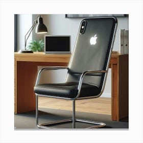 The black IPhone Chair Canvas Print