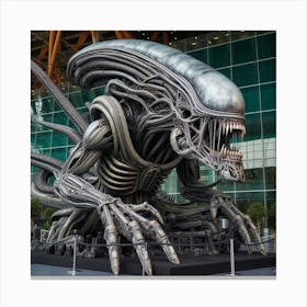 Alien Statue Canvas Print