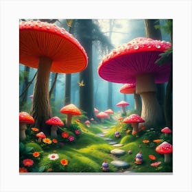 Mushroom Forest 28 Canvas Print