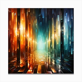 Silent Reflections A Colorful Dance Canvas Print