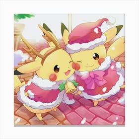 Christmas Pikachu Canvas Print