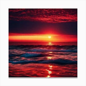 Sunset Over The Ocean 156 Canvas Print