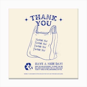 Thank You 2 Square Canvas Print