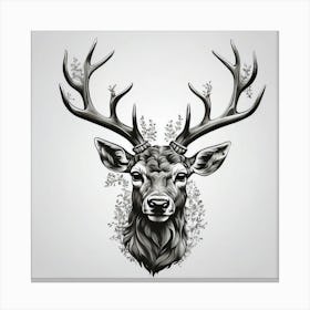 Deer Head 3 Canvas Print