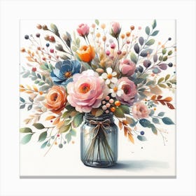 Vase with Flowers Canvas Print