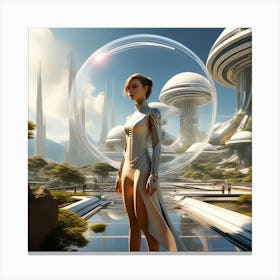 Futuristic City 241 Canvas Print