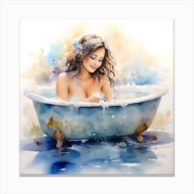 Bathing Woman Canvas Print