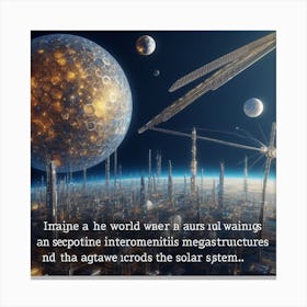 Imagine A World Was A Universe Waiting For An Epsilon Megastructure Canvas Print