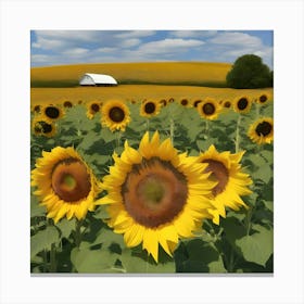 Sunflower Field Canvas Print