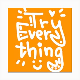 Try Everything Canvas Print