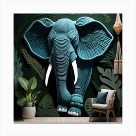 Elephant Bohemian Wall Mural Canvas Print