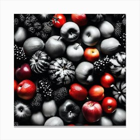 Black And White Fruit 3 Canvas Print