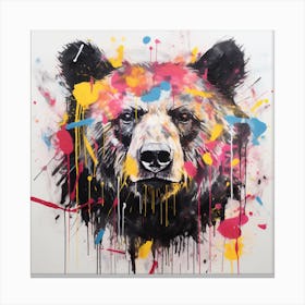 Bear Splatter Canvas Print