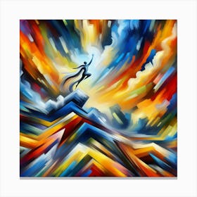 Abstract Of A Man In The Sky Canvas Print