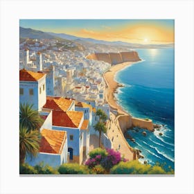 Sunset On The Coast Canvas Print