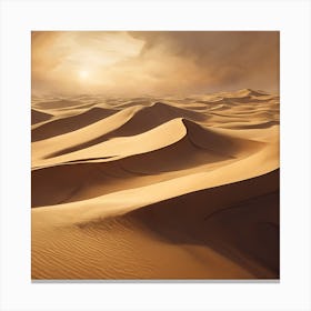 Sand Dunes In The Desert Canvas Print