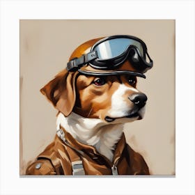 Pilot Dog 2 Canvas Print