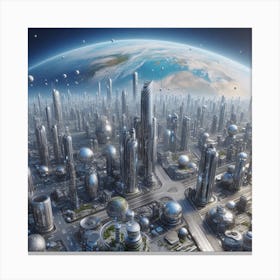 Futuristic City 157 Canvas Print