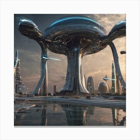 Futuristic City 348 Canvas Print