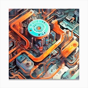 Cyborg Art Canvas Print