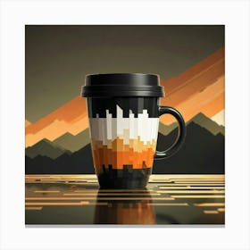 Pixel Coffee Cup 1 Canvas Print