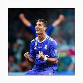 Ronaldo Celebrates His Goal Canvas Print