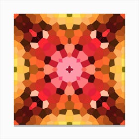 Orange Mosaic Pattern 2 Canvas Print