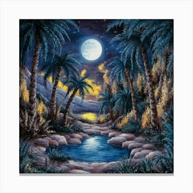 moonlit oasis 7 Canvas Print