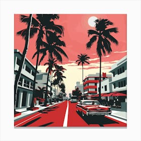 Miami Cityscape 3 Canvas Print