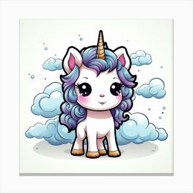 Cute Unicorn 834 Canvas Print