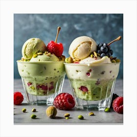 Pistachio Ice Cream Canvas Print