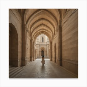 Mujer Saliendo De Un Convento Canvas Print