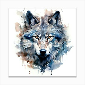 Watercolor Wolf 3 Canvas Print