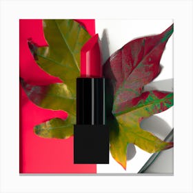 Autumn Leaves And Lipstick Canvas Print