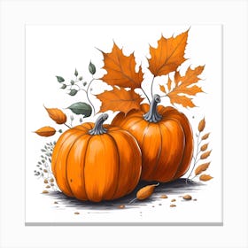 Pumpkins wall Art Canvas Print