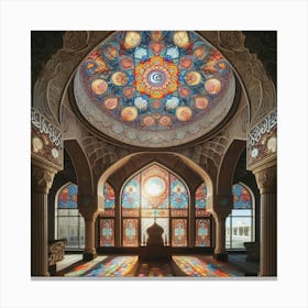 Stained Glass Dome Canvas Print