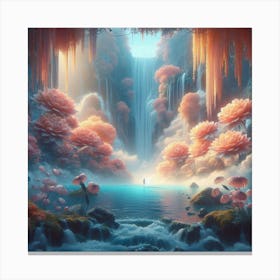 Waterfall In The Forest Canvas Print