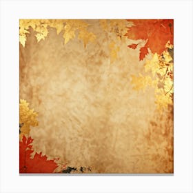 Abstract Vintage Thanksgiving Design Featuring Weathered Metallic Gold Paint Splashes On A Warm Pape (5) Canvas Print