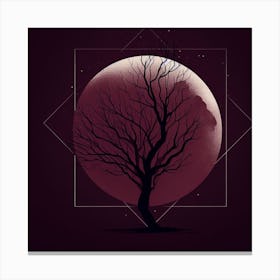 Tree In The Moonlight  Canvas Print