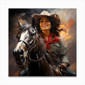 Wild West Series By Csaba Fikker For Ai Art Depot 13 Canvas Print