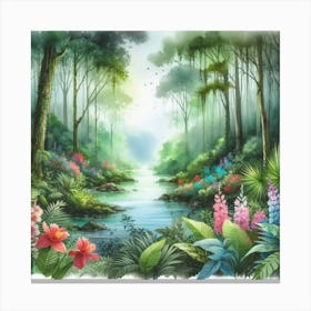 Jungle River Canvas Print