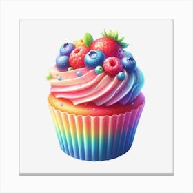 Rainbow Cupcake 2 Canvas Print