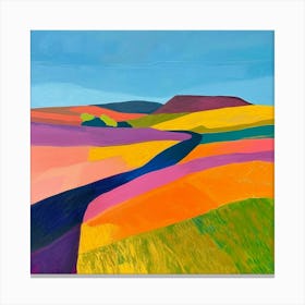 Colourful Abstract Northumberland National Park England 2 Canvas Print