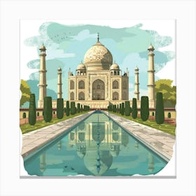 A Taj Mahal In Agra Vector Design Illustration 1719953680 3 Canvas Print