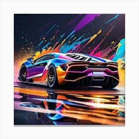 Paint Splatter Canvas Print