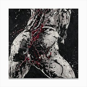 Male But Splatter Painting Canvas Print