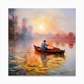 Canvas Serenity: Riverside Palette Canvas Print