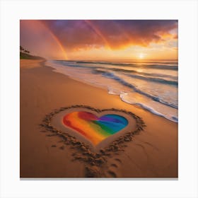 Rainbow Heart Canvas Print