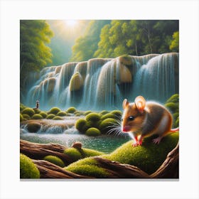 Mouse In The Forest 10 Canvas Print